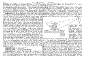 Eine Buchseite mit einer Maschine, die zeichnet, und dem Text "Deutsches Patent 114,000,000", mit der Illustration auf der rechten Seite.