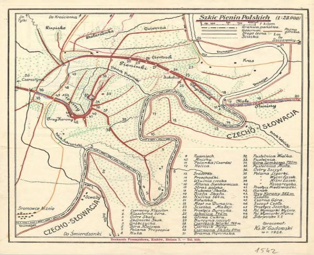 Detailierte alte Karte von Szczecin, Polen, mit Hervorhebung der Bahnstrecke mit Straßen, Gebäuden und Sehenswürdigkeiten.