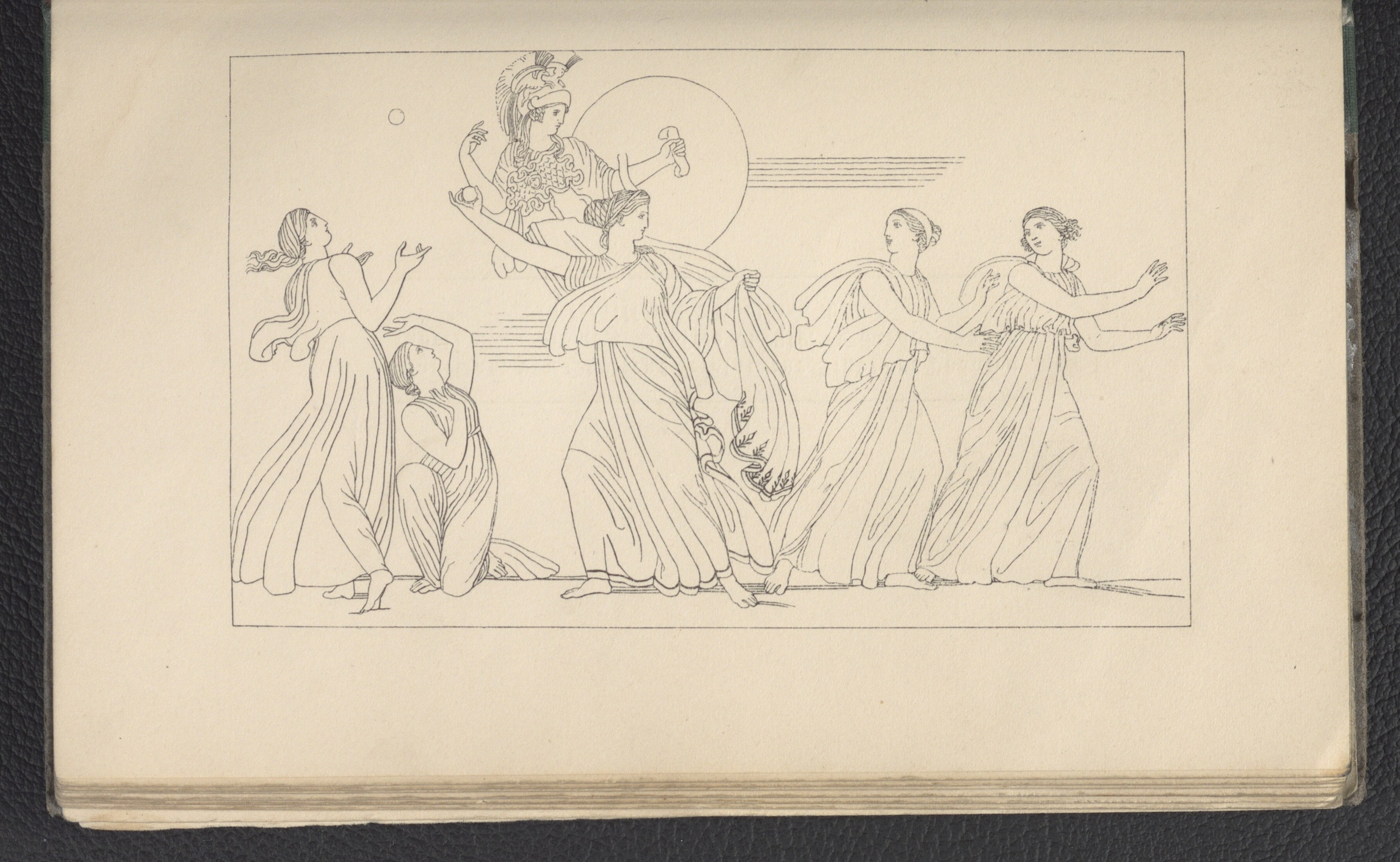 Ein Buchumschlag mit einer lebendigen Illustration einer Gruppe tanzender Frauen in harmonischen Posen.